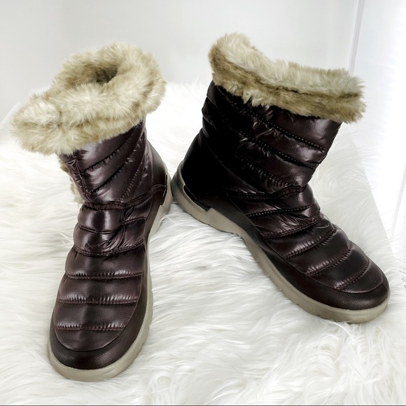 The North Face Shoes | The North Face Women's Thermoball Microbaffle Bootie II Boot | Color: Brown/Purple | Size: 9 | Saleslady58's Closet